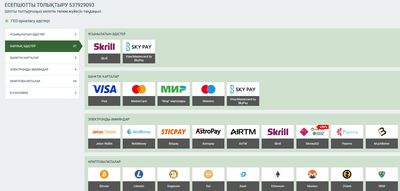 Пополнение и вывод в тенге